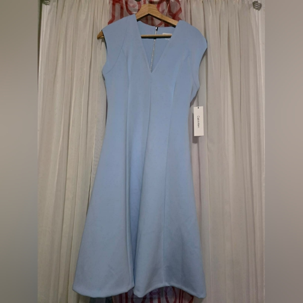 Calvin Klein Light Blue Midi Dress
